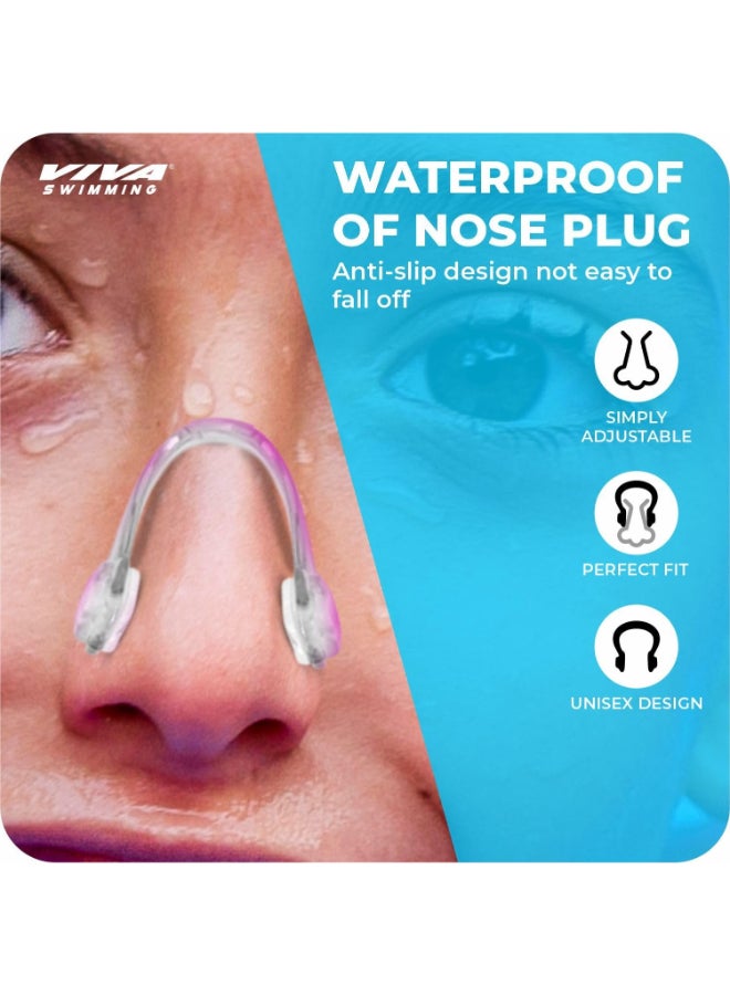 VIVA SWIMMING Combo 616 Swimming Goggles & Swimming Cap, 2 Ear Plug with Nose Clip Swimming Kit - Image 3